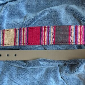 NWT Faded Glory Multicolor Plaid Women's Belt XL
